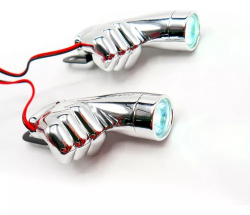 FARO LED AUXILIAR DEDO LUZ BLANCA FIJA 1 LED COLOR PLATA