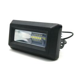 FARO RECTANGULAR 6 LED LUZ BLANCA C/ ALTA/BAJA Y ESTROBO