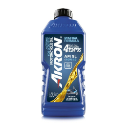 ACEITE AKRON 4 TIEMPOS 10W40 MINERAL 1LT P/ MOTONETAS