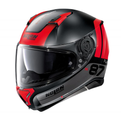 CASCO NOLAN N87 CERRADO TALLA L N-DISTINCTIVE COLOR NGO/GRIS/ROJO N-COM