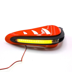 PROTECTOR DE MANIJAS UNIVERSAL C/ LUZ LED AMARILLA SECUENCIAL COLOR ROJO