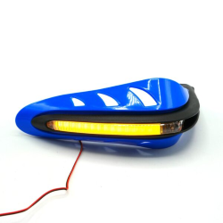 PROTECTOR DE MANIJAS UNIVERSAL C/ LUZ LED AMARILLA SECUENCIAL COLOR AZUL