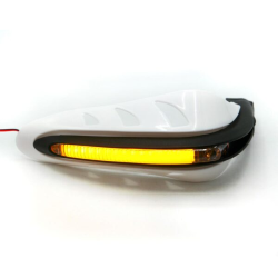 PROTECTOR DE MANIJAS UNIVERSAL C/ LUZ LED AMARILLA SECUENCIAL COLOR BLANCO