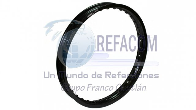 RIM CROMADO MASUDA ALTA RESISTENCIA 1.60 X 18 36H 9G NEGRO