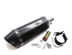 ESCAPE DEPORTIVO UNIVERSAL TIPO AKRAPOVIC FIBRA CARBONO MOFLE BALITA