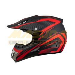CASCO IRON RACING CROSS IR-850 TALLA L COLOR ROJO/NEGRO MATE