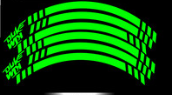 CALCOMANÍA P/RIN DE VINIL DUKE KTM COLOR VERDE