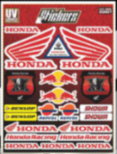 PLANTILLA DE CALCOMANÍA HONDA-RED BULL COLOR ROJO