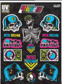 PLANTILLA DE CALCOMANÍA METAL MULISHA COLOR AZUL CON ROSA