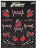 PLANTILLA DE CALCOMANÍA VENOM COLOR ROJO