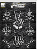 PLANTILLA DE CALCOMANÍA MANITAS DE CALAVERA