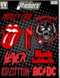 PLANTILLA DE CALCOMANÍA BANDAS DE ROCK