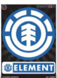 CALCOMANÍA MEDALLÓN ELEMENT COLOR AZUL