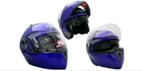 CASCO ABATIBLE IRON DOBLE MICA DOTCOLOR LISO AZUL TALLA L