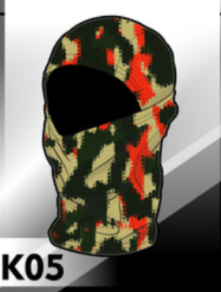 BALACLAVA COLOR VERDE CON NARANJA