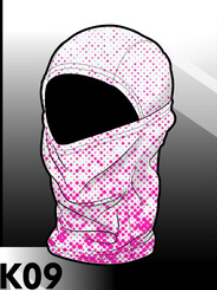 BALACLAVA DE COLOR BLANCO CON PUNTITOS ROSAS
