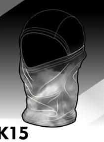 BALACLAVA DE COLOR NEGRO CON HUMO GRIS