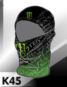 BALACLAVA MONSTER COLOR VERDE CON NEGRO