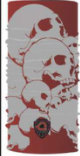 BANDANA CALAVERAS FONDO COLOR ROJO