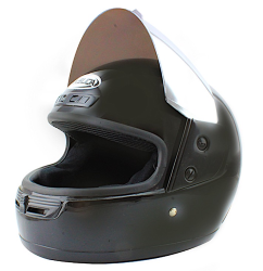 CASCO CERRADO MASUDA MSD-106 COLOR NEGRO BRILLO MICA POLARIZADA