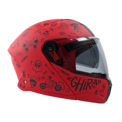 CASCO GHIRA ABATIBLE GH1000 TALLA L TOON CRAZE COLOR ROJO