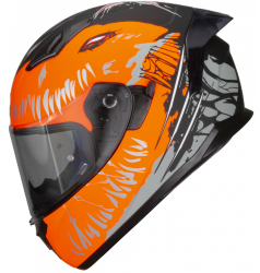CASCO HAX CERRADO OBSIDIAN TALLA M COLOR NEGRO/NARANJA