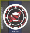 CALCOMANIA PROTECTOR TAPON DE GASOLINA HONDA COLOR NEGRO/ROJO