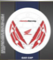 CALCOMANIA PROTECTOR TAPON DE GASOLINA HONDA COLOR BLANCO/ROJO