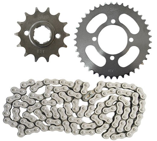 KIT DE SPROCKET SAYTO P/ SR250 (46 X 16T 520H X 102L) KIT ARRASTRE