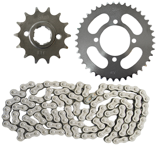KIT DE SPROCKET SAYTO P/ RX115 (38 X 15T 428H X 110L) KIT ARRASTRE