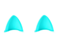 OREJA DE PLASTICO P/ CASCO COLOR AZUL