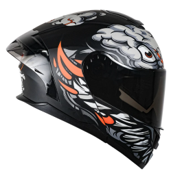 CASCO KOV ABATIBLE RUSH TALLA M BRAINY COLOR NEGRO/GRIS
