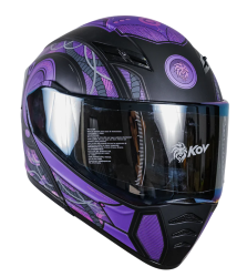 CASCO KOV ABATIBLE ESTELAR TALLA M CYBORG COLOR MORADO