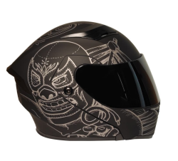 CASCO RMM ABATIBLE LUCHITAS TALLA XL COLOR NEGRO MATE