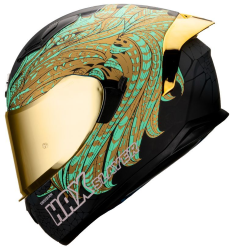 CASCO HAX CERRADO OBSIDIAN TALLA M SLAYER COLOR NEGRO/TURQUESA
