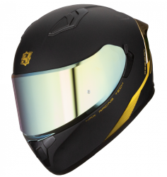 CASCO HAX CERRADO OBSIDIAN TALLA M COLOR NEGRO MATE/ORO