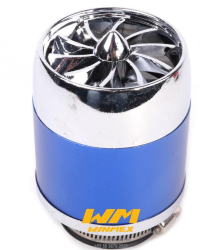 FILTRO DE AIRE ALTO FLUJO TURBINA COLOR AZUL 42MM