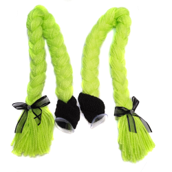 TRENZA PARA CASCO UNIV COLOR VERDE FLUORESCENTE
