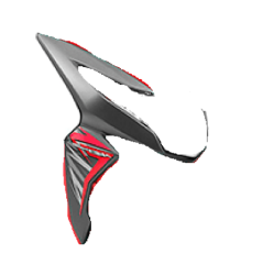 CUBIERTA FRONTAL DERECHA HONDA DIO 110 COLOR GRIS/ROJO TAPA