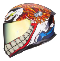 CASCO HAX CERRADO FORCE TALLA M JOKER COLOR NARANJA/BLANCO