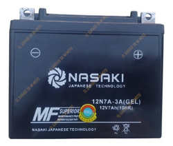 BATERIA NASAKI GEL 12N7A-3A PILA