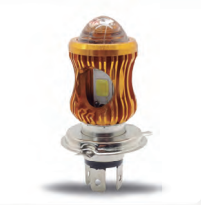 FOCO RASEN LED H4 LUPA LUZ BLANCA/AMARILLA CUERPO DORADO
