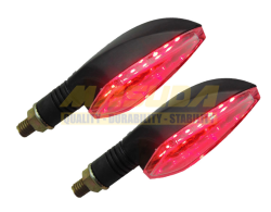 DIRECCIONAL MATSUMA LED LUZ ROJA COLOR NEGRO MATE SEÑALERO