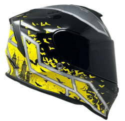 CASCO KOV CERRADO DC BATMAN TALLA M COLOR NEGRO/AMARILLO