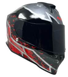 CASCO KOV CERRADO DC BATMAN TALLA M COLOR NEGRO/ROJO