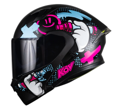 CASCO KOV ABATIBLE FURIA TALLA L COLOR NEGRO/ROSA
