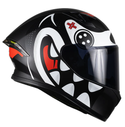 CASCO KOV CERRADO PIXEL TALLA S COLOR NEGRO MATE/ROJO
