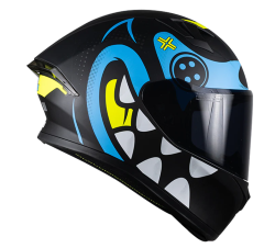 CASCO KOV CERRADO PIXEL TALLA S COLOR NEGRO MATE/AZUL
