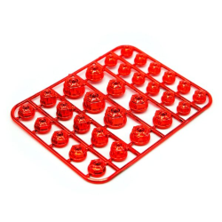 TAPON DECORATIVO P/ TORNILLERIA COLOR ROJO TIPO CUPULA