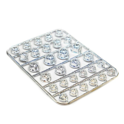 TAPON DECORATIVO P/ TORNILLERIA COLOR PLATA TIPO CUPULA